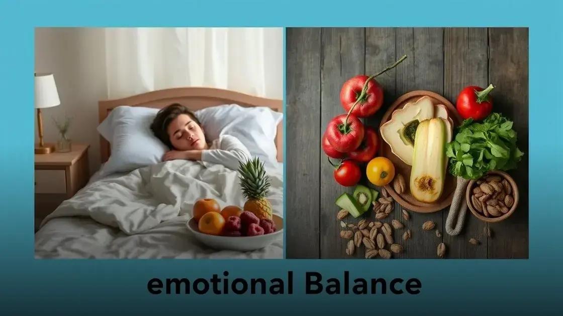 A importância do sono e alimentação para o equilíbrio emocional